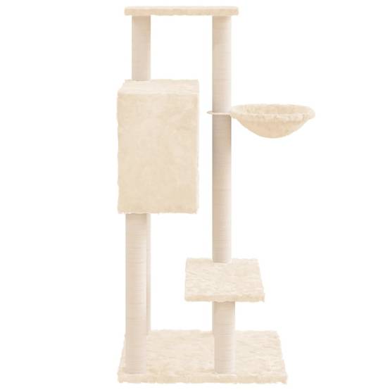 Arbre à chat, Tour à chat avec griffoirs en sisal Crème 108,5 cm MP52 - Image 5