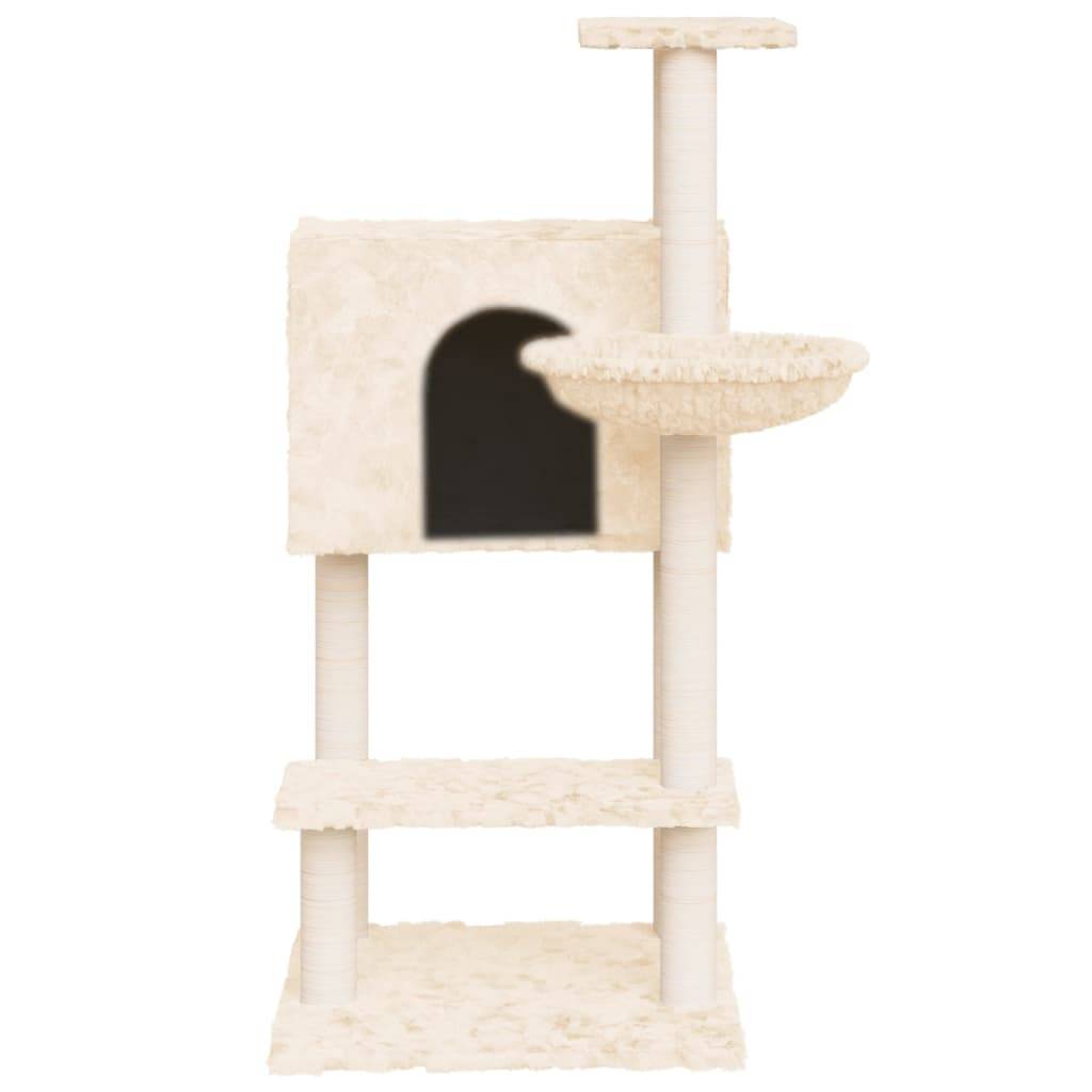 Arbre à chat, Tour à chat avec griffoirs en sisal Crème 108,5 cm MP52 - Image 4
