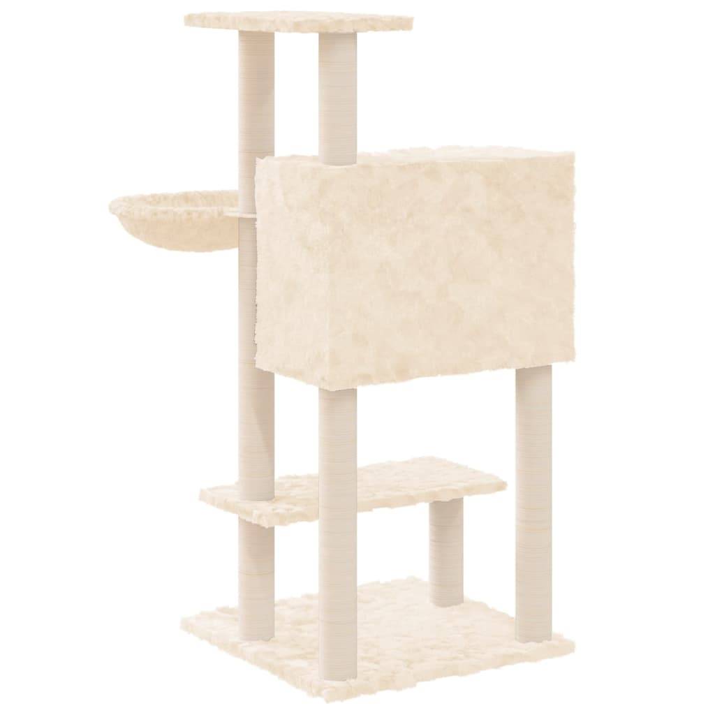 Arbre à chat, Tour à chat avec griffoirs en sisal Crème 108,5 cm MP52 - Image 6