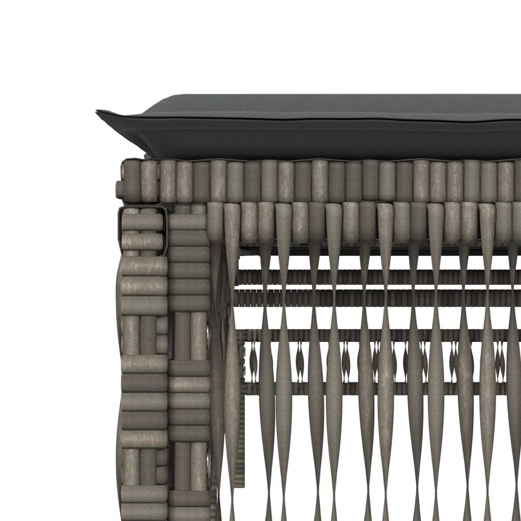 Vidaxl - Chaises longues avec coussins lot de 2 gris résine tressée vidaXL 3261598 - Image 4