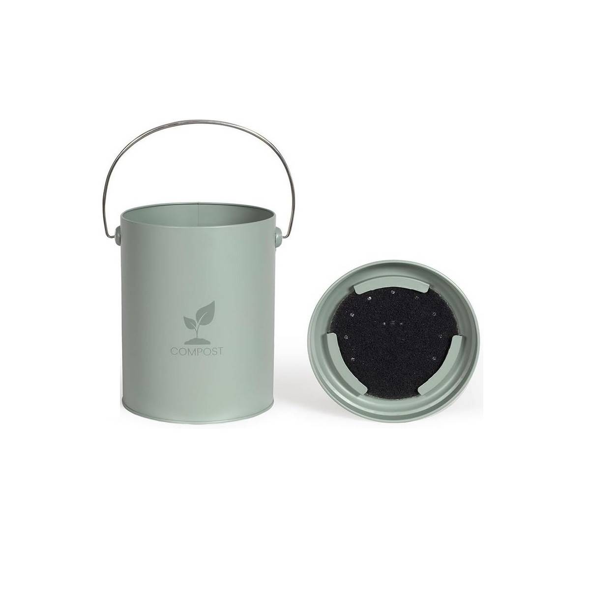 Livoo - Seau à compost de cuisine 6l vert MES154V Livoo - Imagen 3