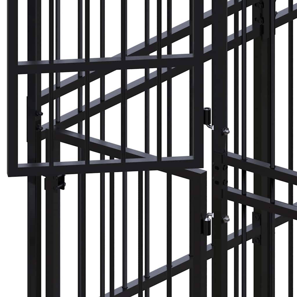 Vidaxl - Chenil d'extérieur avec toit pour chiens Acier 16,59 m² vidaXL 3097954 - Imagen 5