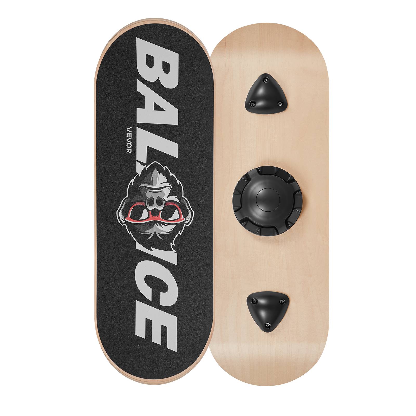 Vevor - VEVOR Planche d'équilibre 70 cm, base réglable 3 niveaux, rotation 360°, bois multicouche antidérapant, 200 kg, pour fitness et proprioception.