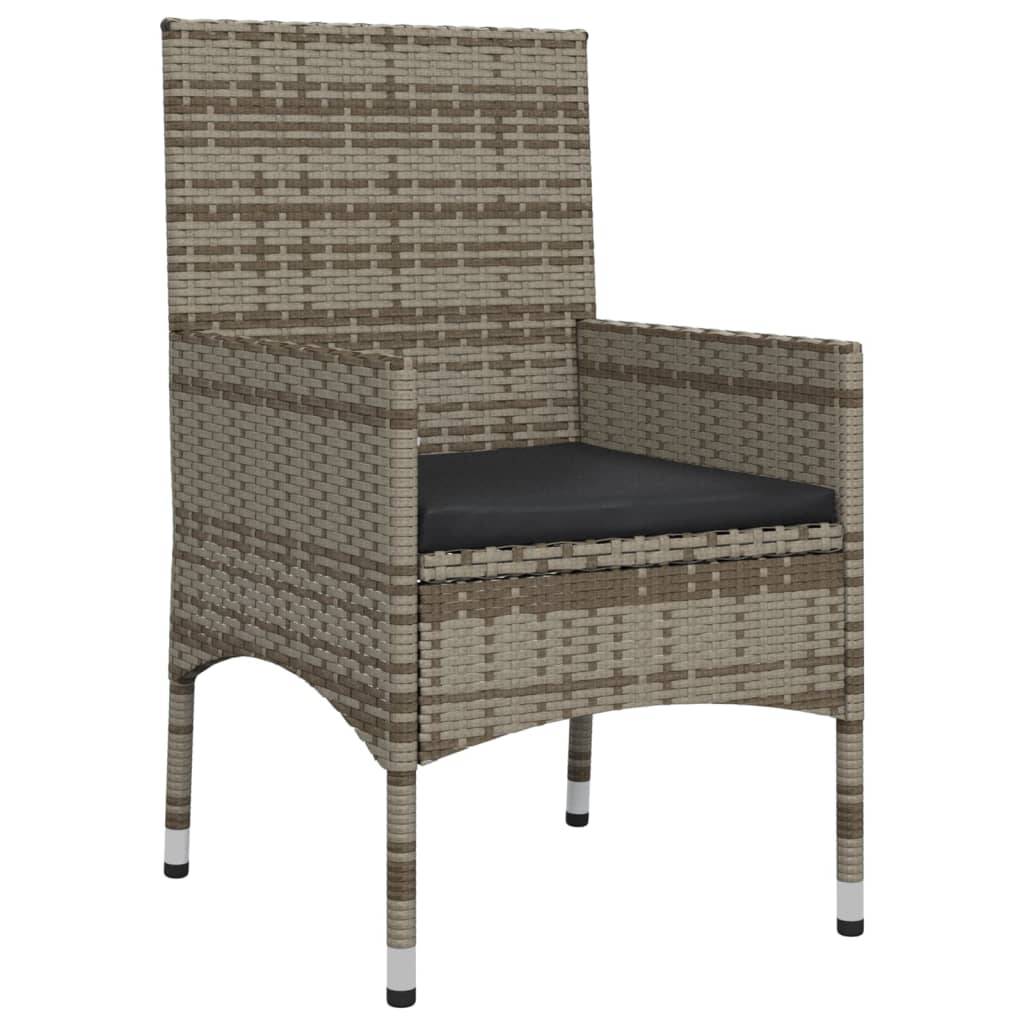 Helloshop26 - Salon de jardin meuble d'extérieur ensemble de mobilier 4 pièces avec coussins gris résine tressée - Imagen 5