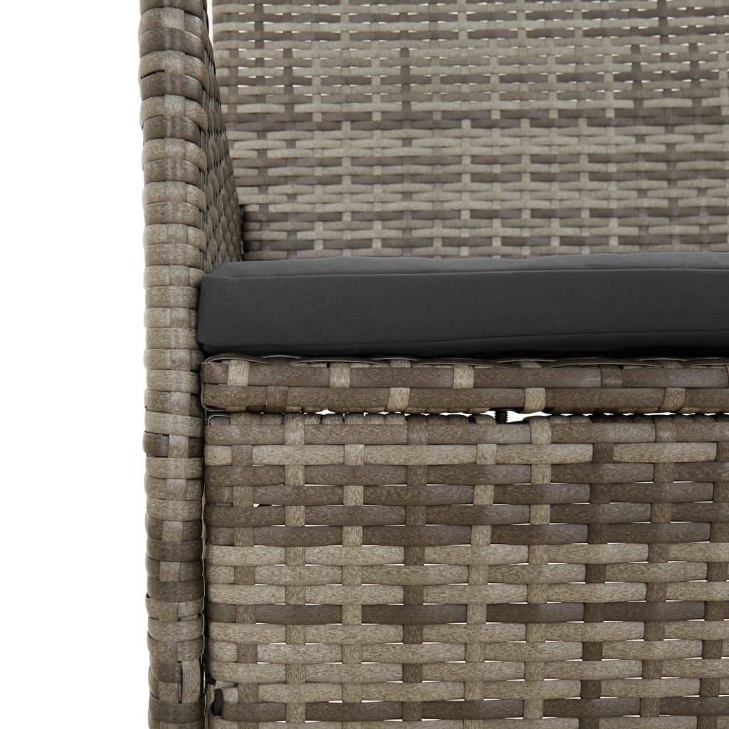 Helloshop26 - Salon de jardin meuble d'extérieur ensemble de mobilier 4 pièces avec coussins gris résine tressée - Imagen 6