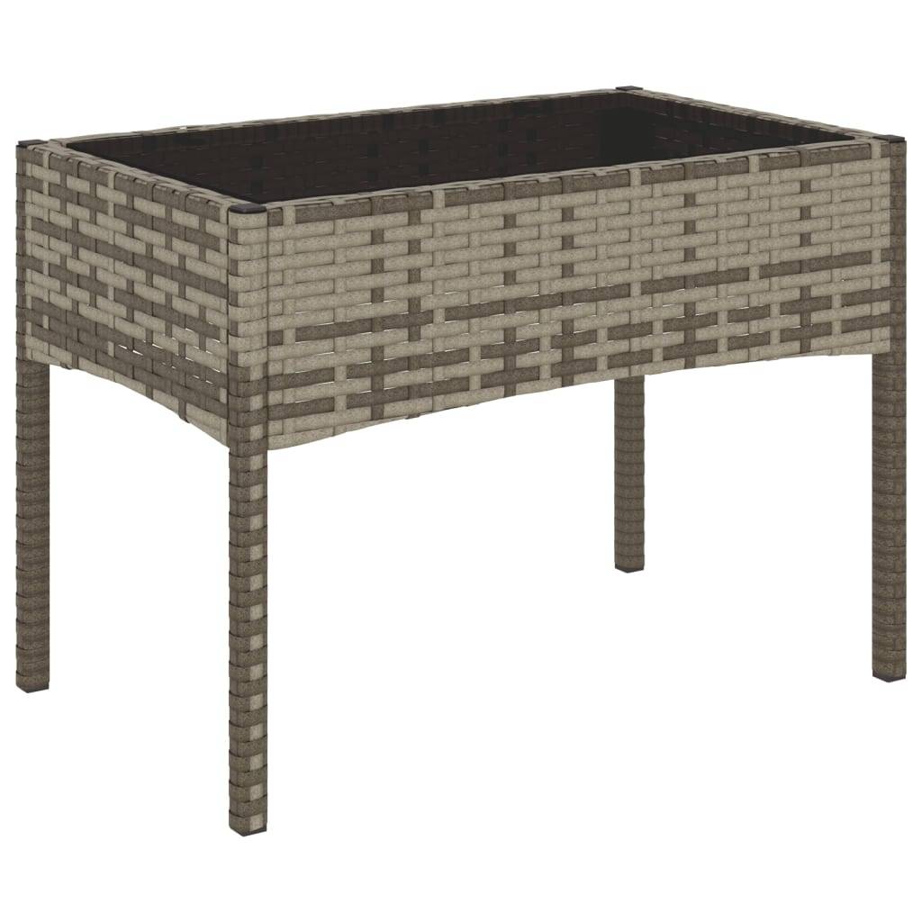 Helloshop26 - Salon de jardin meuble d'extérieur ensemble de mobilier 4 pièces avec coussins gris résine tressée - Imagen 2