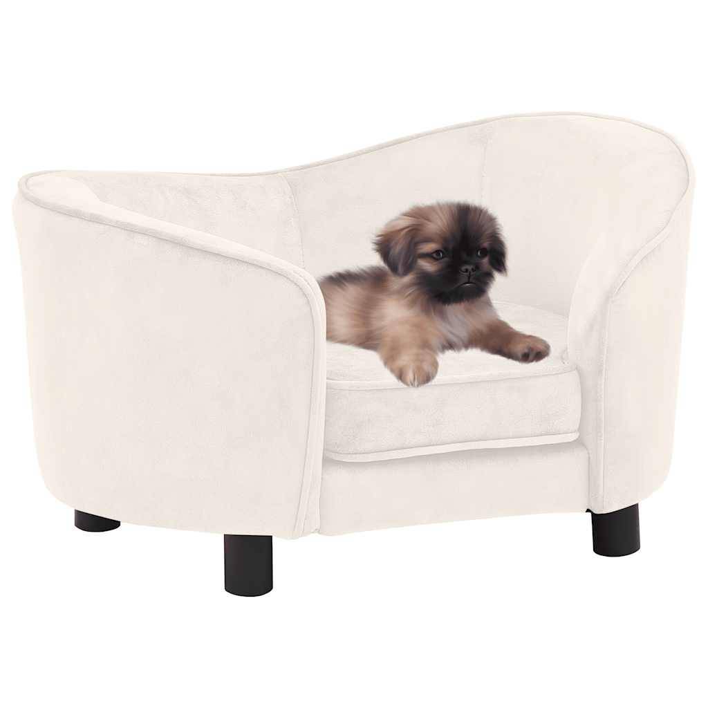 Vidaxl - Canapé pour chien Crème 69x49x40 cm Peluche vidaXL 171025 - Imagen 1