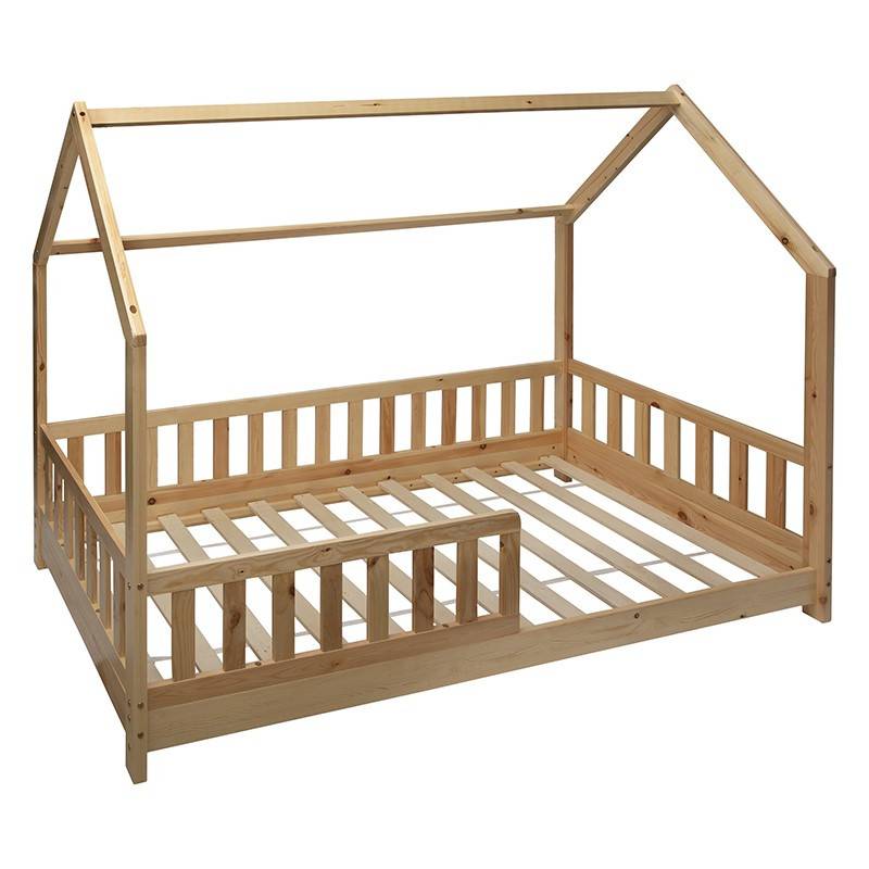 Lit cabane 90x190 cm en bois sans matelas Atmosphera - Image 2