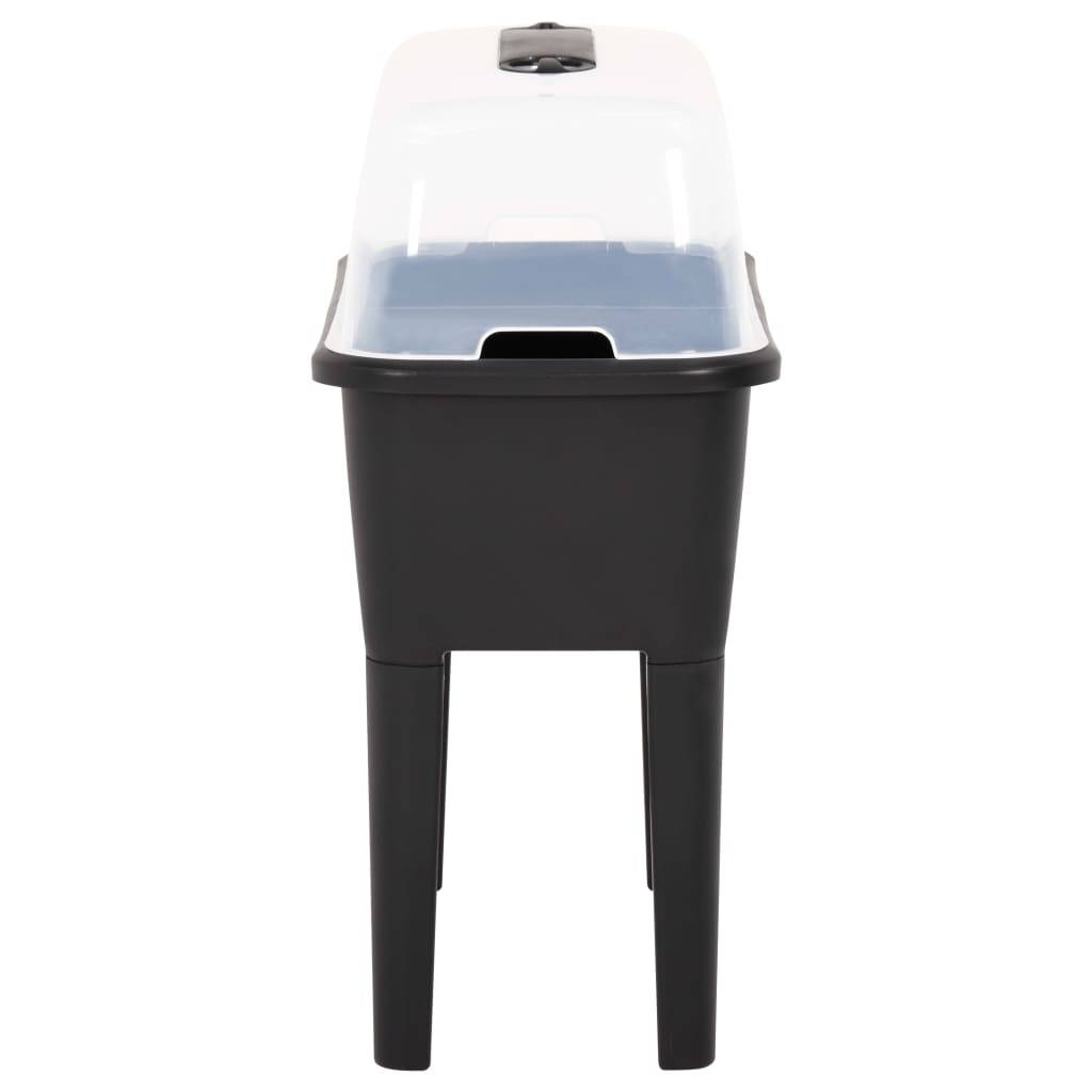 Helloshop26 - Jardinière lit surélevé plantes fleurs jardin 77 x 38,7 x 82 cm PP - Imagen 3