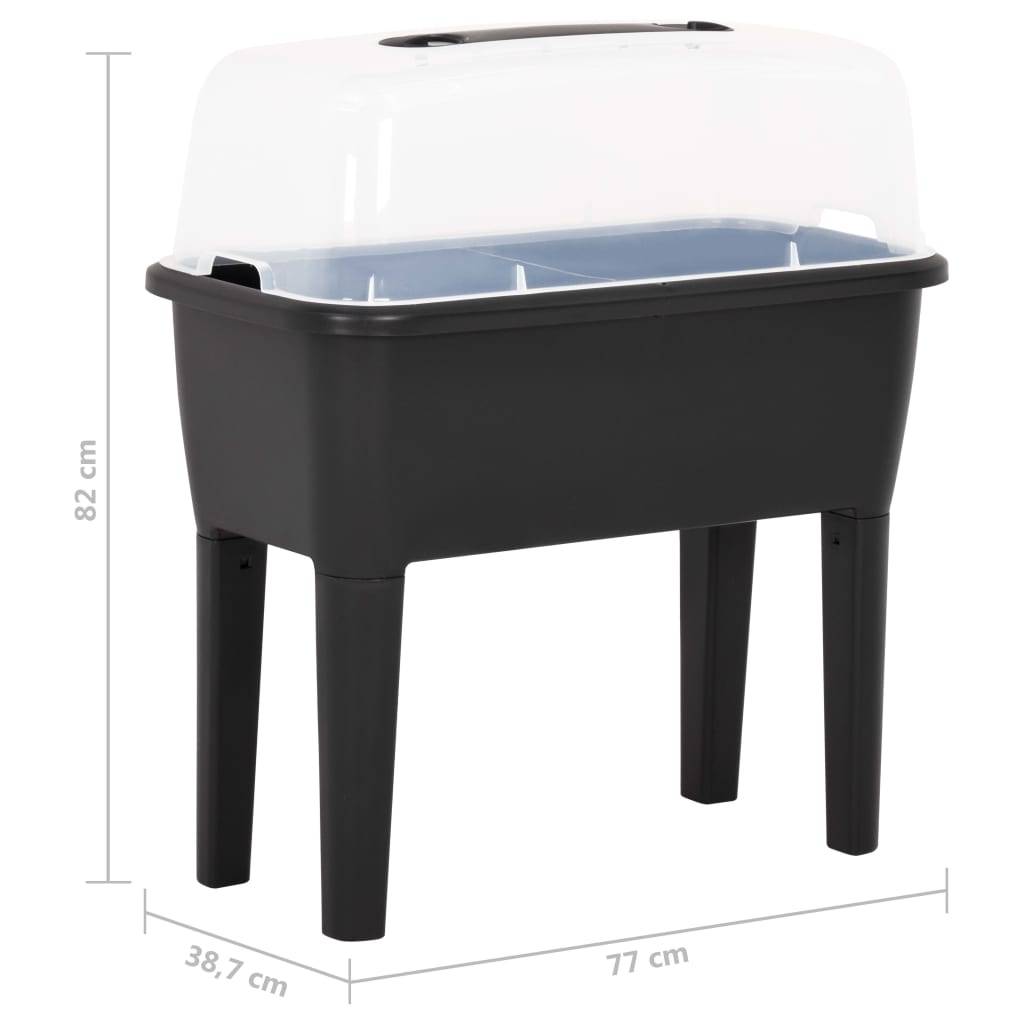 Helloshop26 - Jardinière lit surélevé plantes fleurs jardin 77 x 38,7 x 82 cm PP - Imagen 8