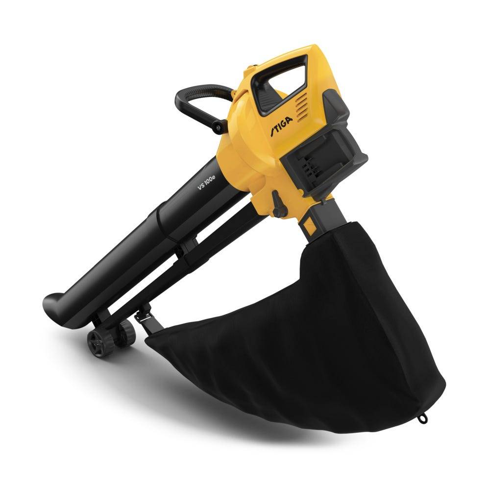 Stiga - Broyeur aspirateur à batterie VS 100e - Souffleur, aspirateur et broyeur 3 en 1, moteur sans balais de 600 W, sac de 45 L, poids plume de 5 kg - Image 2