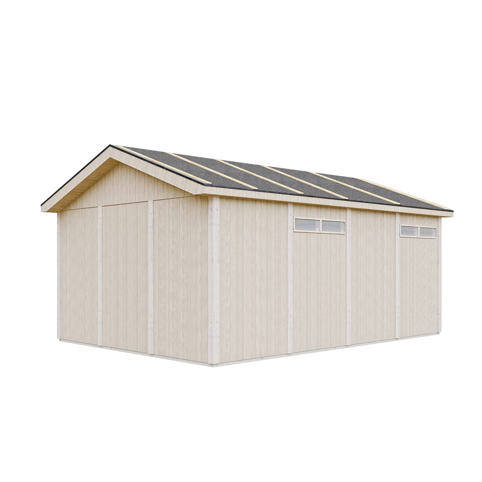 Timbela - Garage Qualité Premium 17 m² / L378xl530 cm - garage pour auto, moto, vélos, machines de jardinage - Timbela M991B-REDWOOD RED - Image 3
