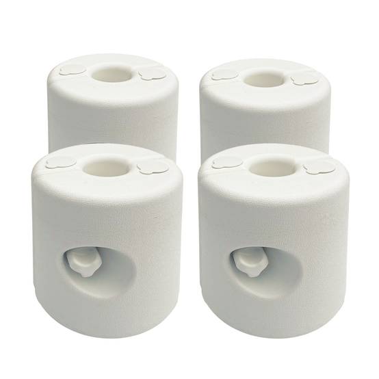 Lot de 4 Poids de Lestage pour Tonnelle et Barnum Remplissable Sable ou Eau Blanc - ComfortXL Outdoor Living - Image 2