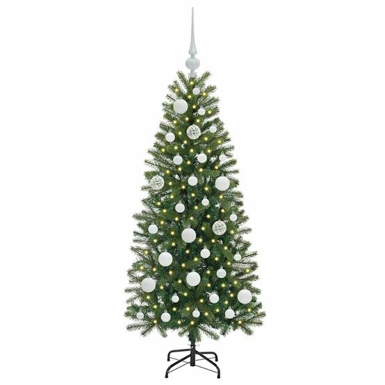 Sapin de Noël | Arbre de Noël artificiel avec 150 LED Vert 120 cm PE et PVC Maison Chic - Image 3