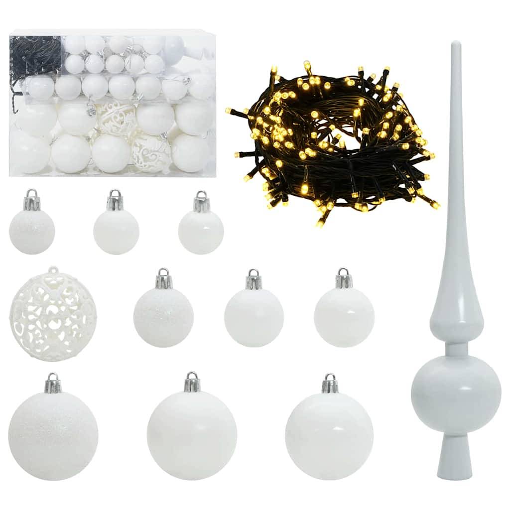 Sapin de Noël | Arbre de Noël artificiel avec 150 LED Vert 120 cm PE et PVC Maison Chic - Image 6