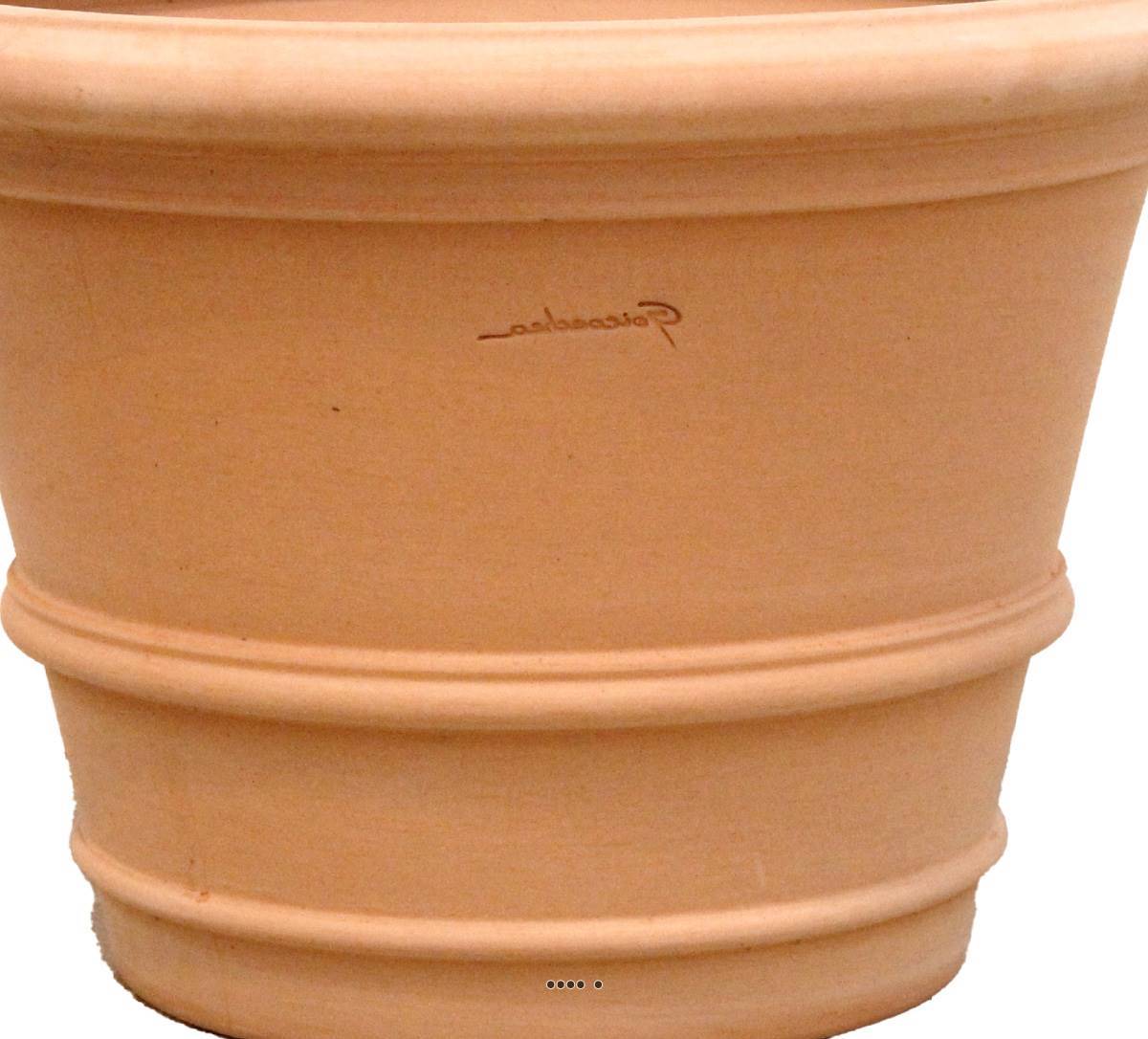 Artificielles - Cuvier moulure en terre cuite H 37 cm D 50 cm Terre cuite - dimhaut: H 40 cm - couleur: Terre cuite - Imagen 3