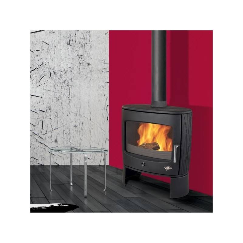 Poêle à Bois Fonte - ECLIPSE - 8 kW-Peint anthracite - GODIN - 388118 - Imagen 3