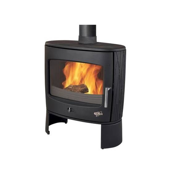 Poêle à Bois Fonte - ECLIPSE - 8 kW-Peint anthracite - GODIN - 388118 - Imagen 1