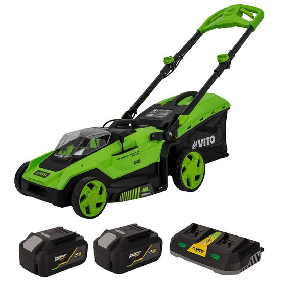 Tondeuse à gazon 40V -2 Batteries lithium 4.0Ah Chargeur Double Moteur Brushless 600m2 VITO - Imagen 1