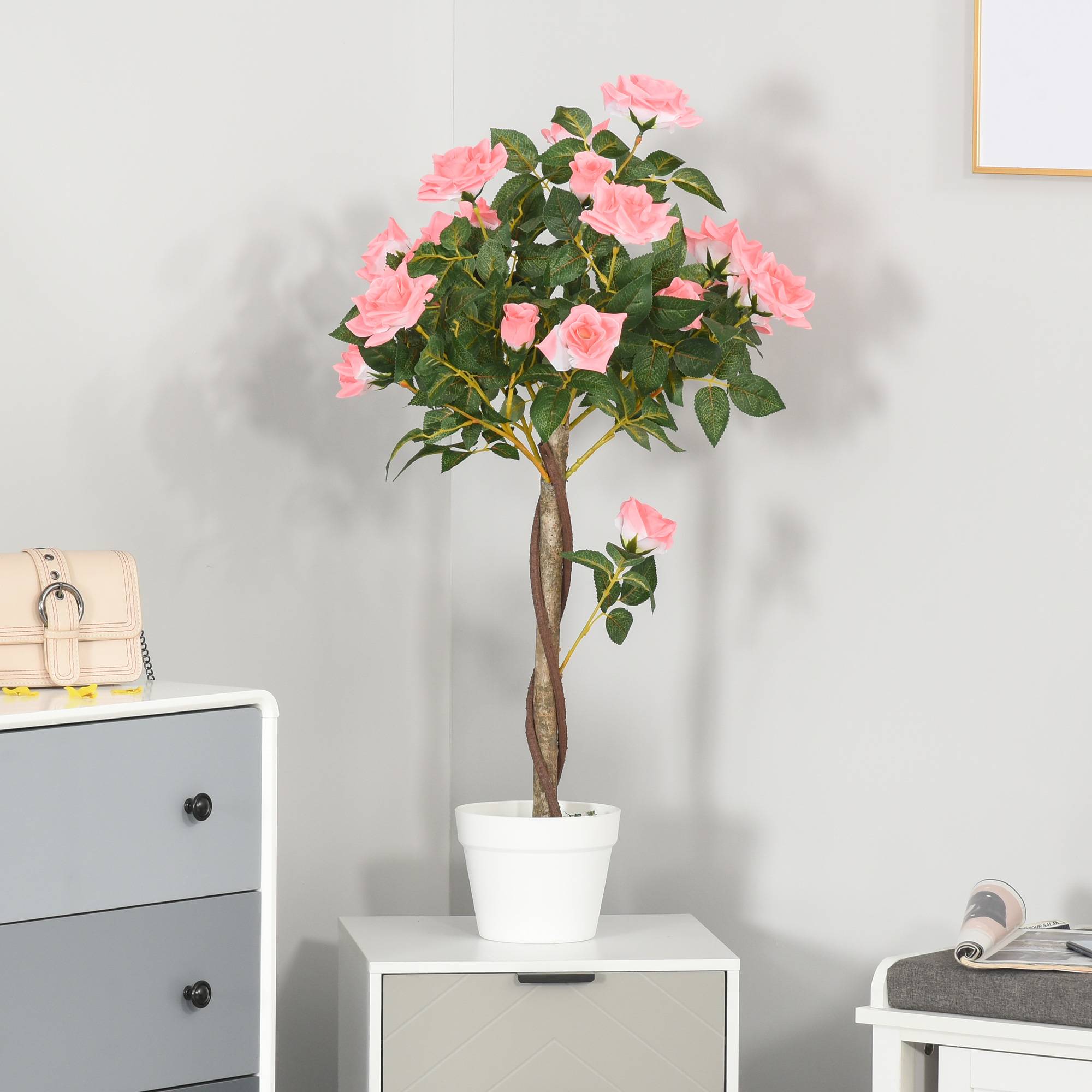 Arbre artificiel, plante artificielle en pot de ciment, déco - Image 4