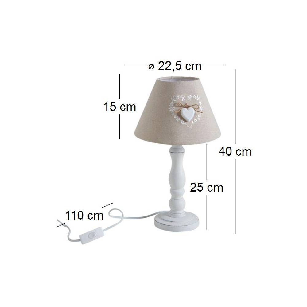 Aubry Gaspard - Lampe de chevet en bois Romantique - Imagen 3