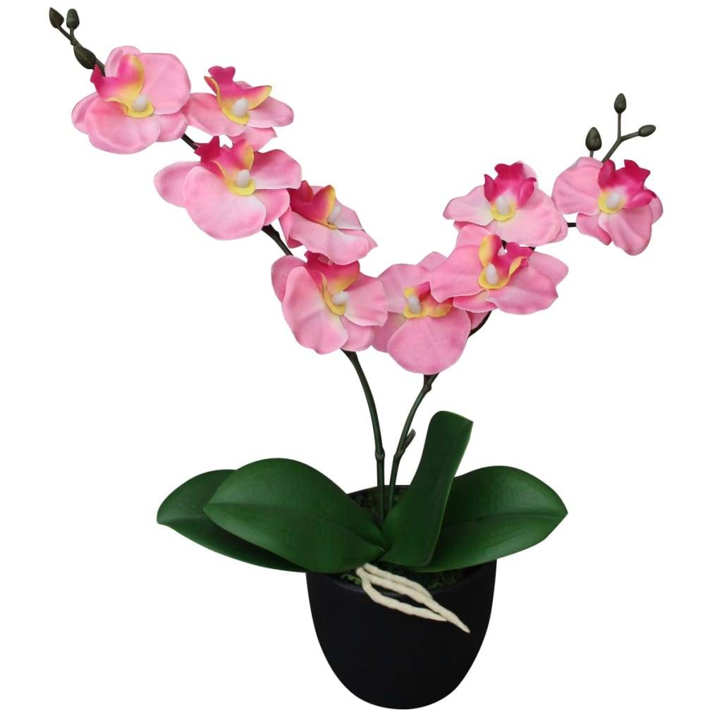 CLP - Plante artificielle avec pot Orchidée 30 cm Rose