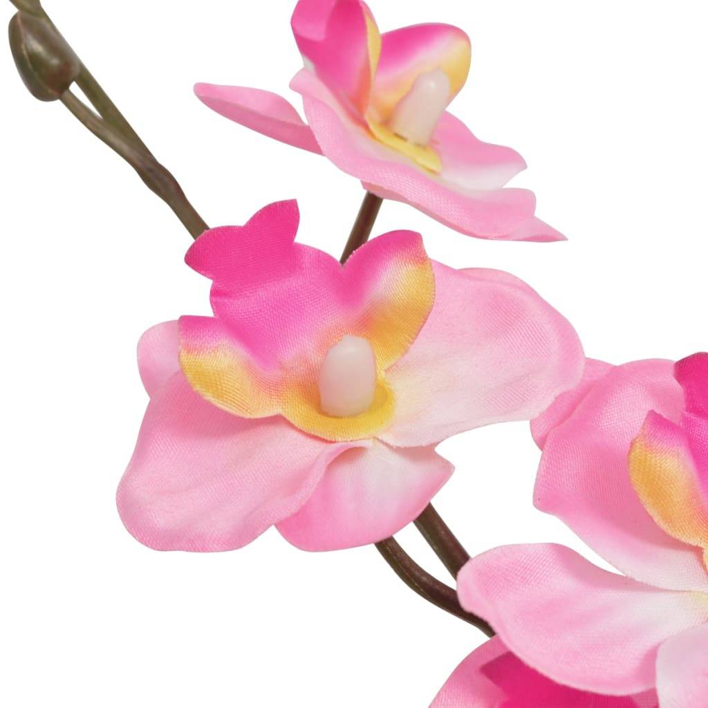 Autre - Plante artificielle avec pot Orchidée 30 cm Rose - Image 2