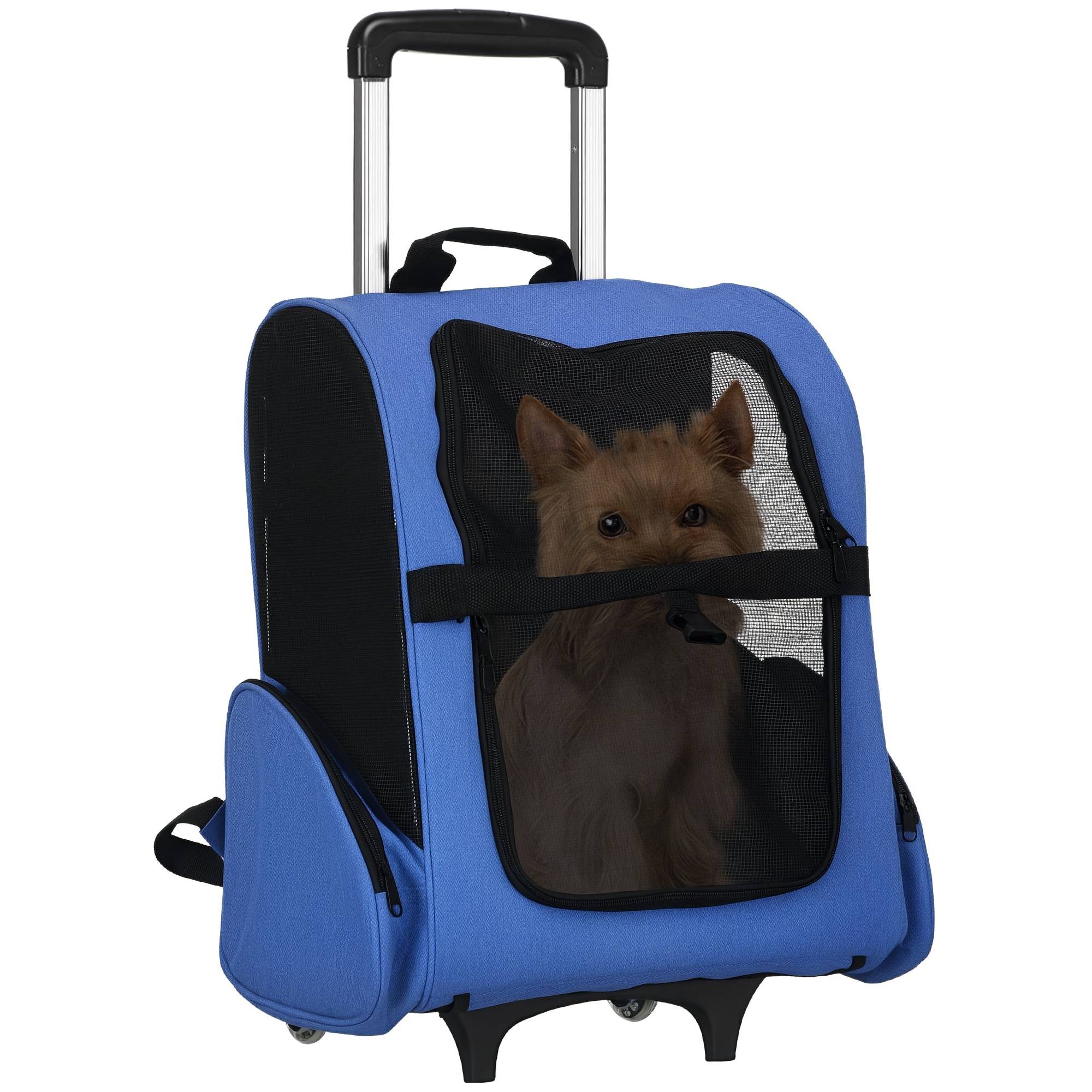 Sac de transport trolley tissu Oxfords bleu 42 x 25 x 55 cm - PANGIVO - Image 1