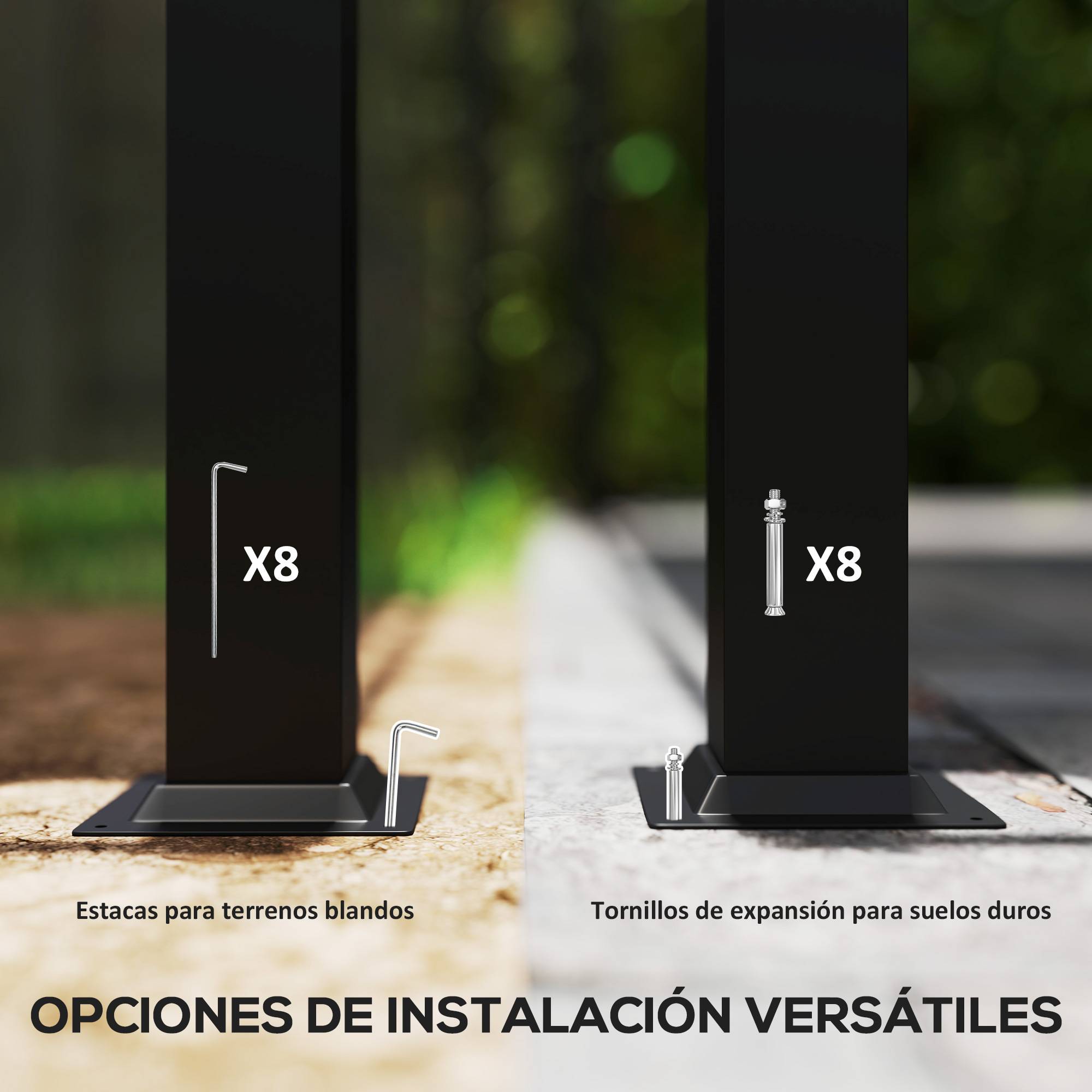 Pergola Autoportante 3x3m Acier Toit Rétractable Magnétique Protection UV30+ Crème - ComfortXL Outdoor Living - Image 9