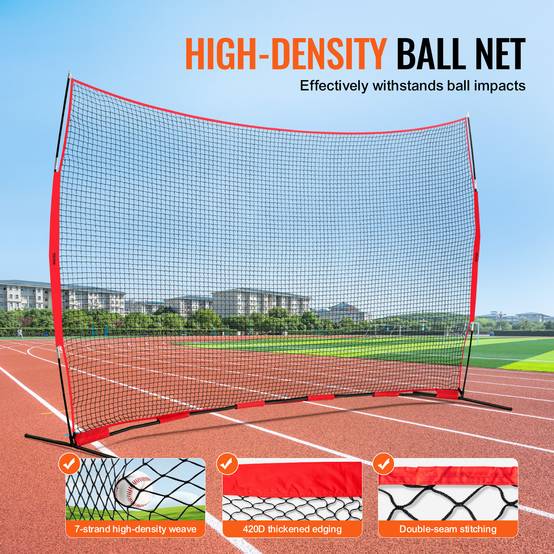 Vevor - VEVOR Filet entraînement baseball 507x312 cm, portable, sac transport. Backstop. - Image 3