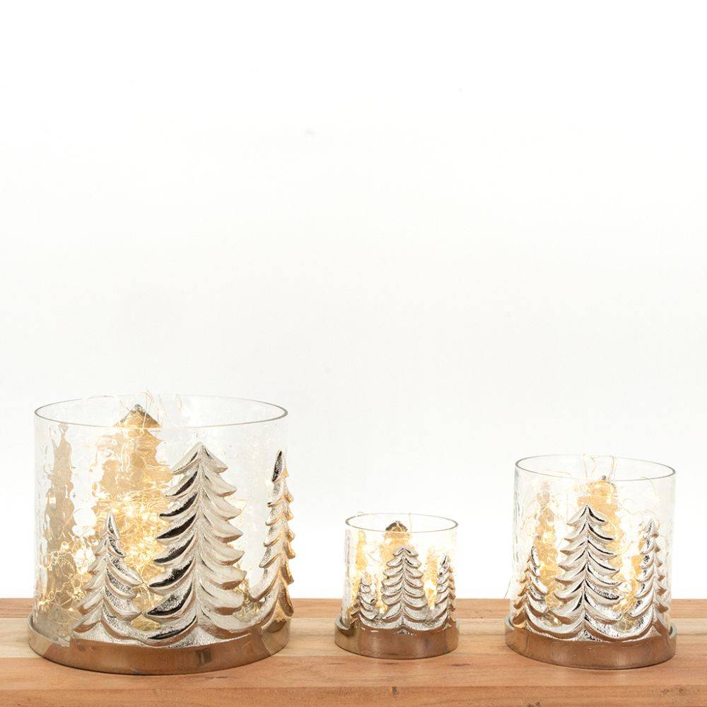 Aubry Gaspard - Photophore Sapin en verre et aluminium Moyen Modèle - Imagen 3