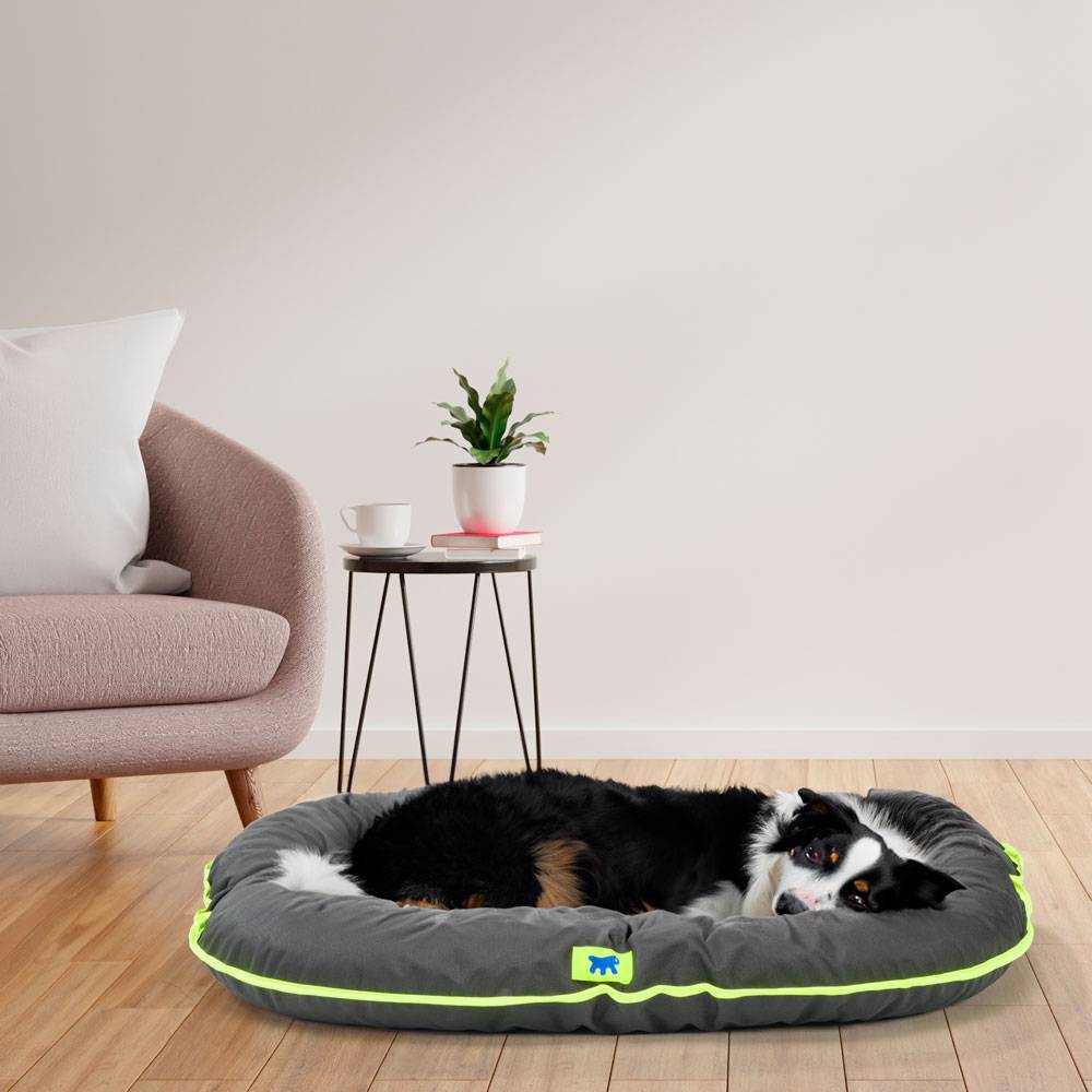 Ferplast - Ferplast Panier Chien Coussin Chien Moyen Taille Tissu anti-rayures Lavable à 30°C.Matelas pour chien imperméable 80 x 60 x 11 cm.Noir - Imagen 3