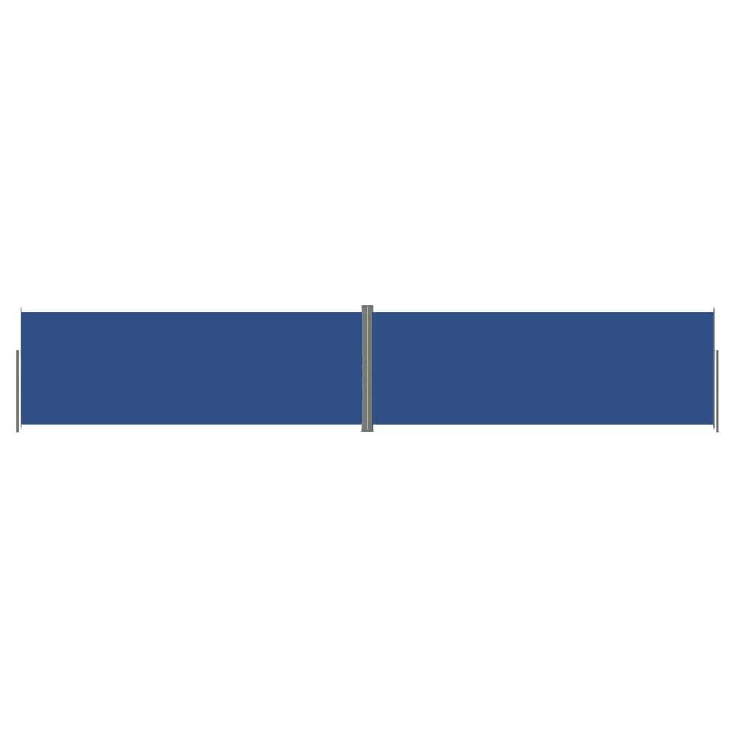 Helloshop26 - Auvent paravent store brise-vue latéral rétractable de patio jardin terrasse balcon protection visuelle écran 220 x 1200 cm bleu - Imagen 1