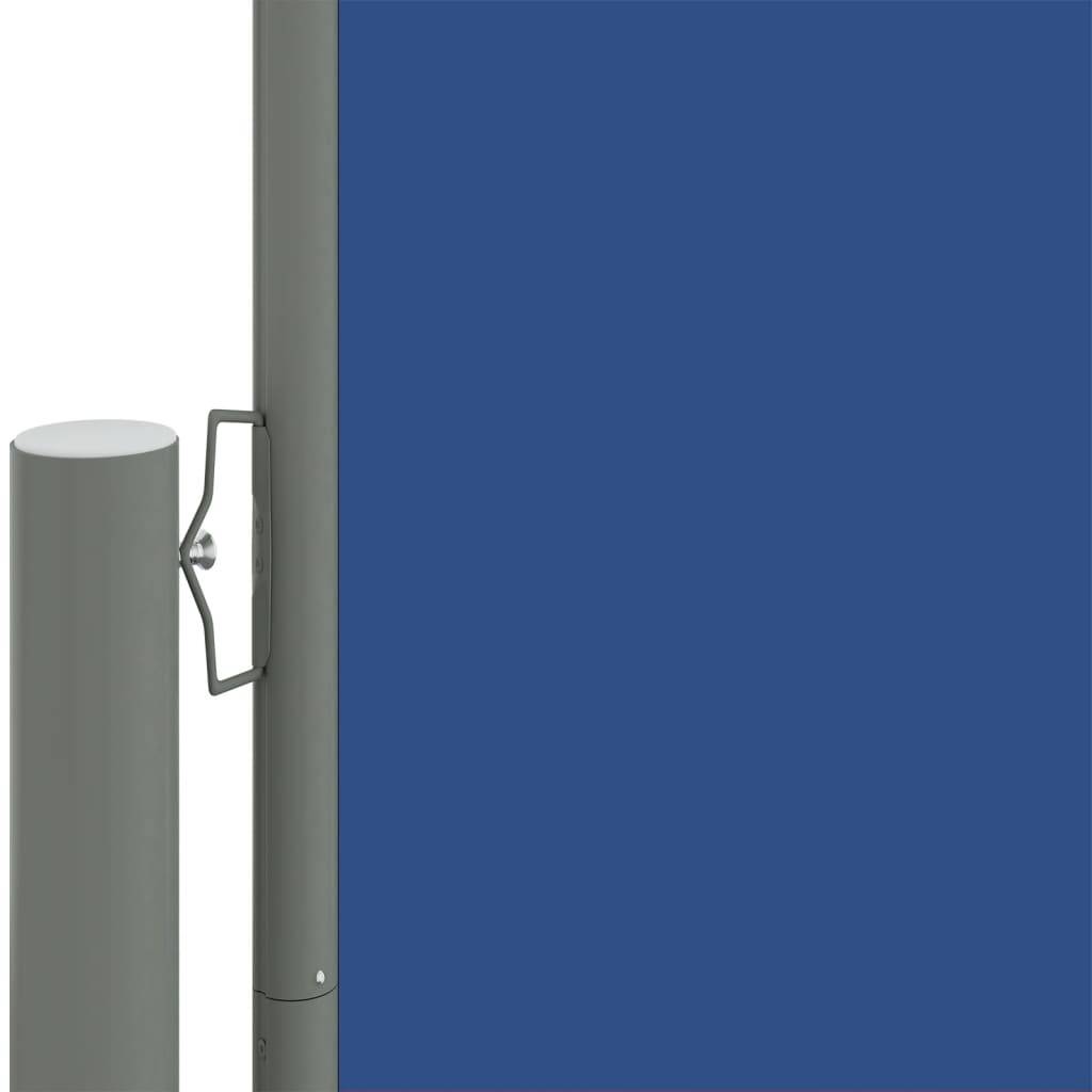 Helloshop26 - Auvent paravent store brise-vue latéral rétractable de patio jardin terrasse balcon protection visuelle écran 220 x 1200 cm bleu - Imagen 2