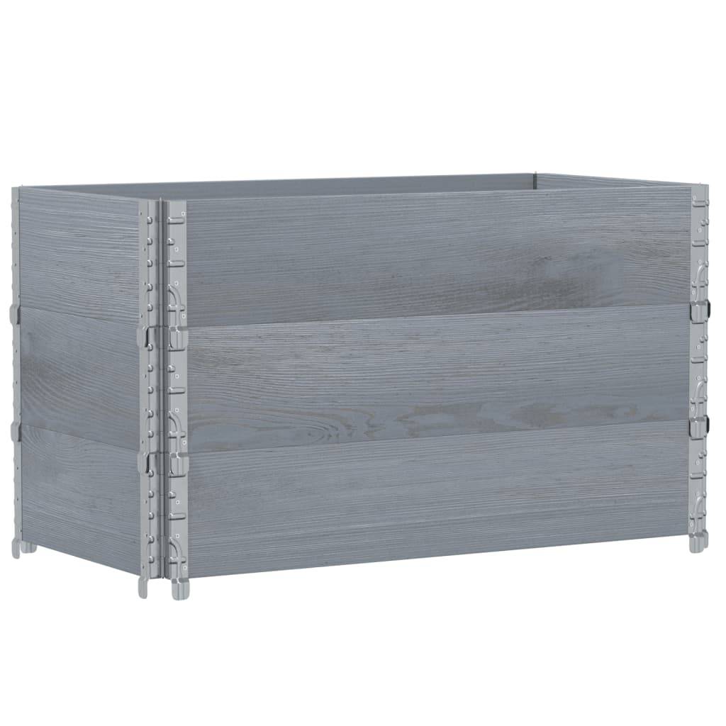 ComfortXL - Carré Potager Haut Gris Bois Massif pour Terrasse Balcon Modulable 100x50x60,5 cm - ComfortXL Outdoor Living - Image 2