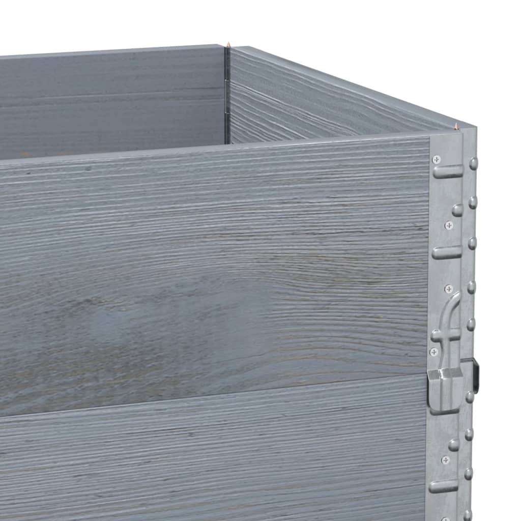 ComfortXL - Carré Potager Haut Gris Bois Massif pour Terrasse Balcon Modulable 100x50x60,5 cm - ComfortXL Outdoor Living - Image 7