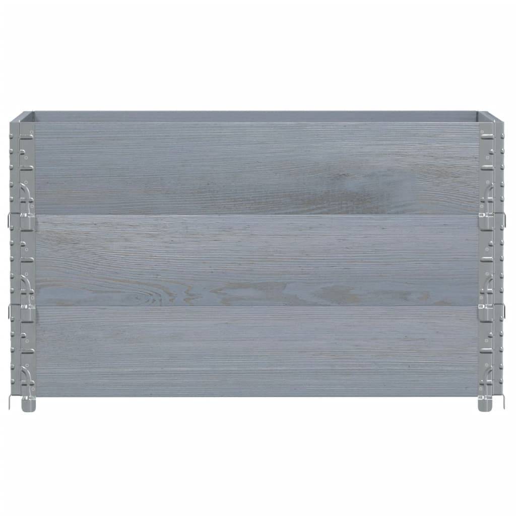 ComfortXL - Carré Potager Haut Gris Bois Massif pour Terrasse Balcon Modulable 100x50x60,5 cm - ComfortXL Outdoor Living - Image 3