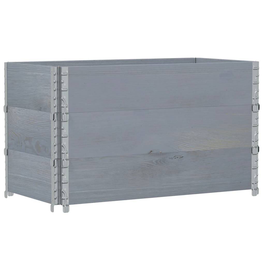 ComfortXL - Carré Potager Haut Gris Bois Massif pour Terrasse Balcon Modulable 100x50x60,5 cm - ComfortXL Outdoor Living - Image 5