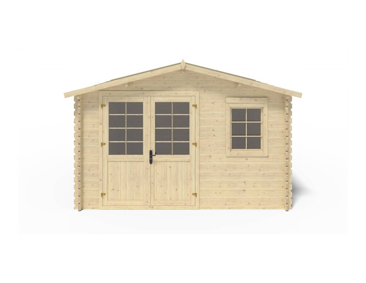 Altanka - Abri de jardin en bois - 4x4 m + terrasse avec balustrade et avant-toit en bois - 28 m2 - DOM611+DOM618+DOM548+POD04 - ALTANKA - Imagen 9