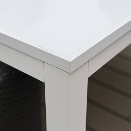 Table de jardin aluminium plateau verre 2,2 m x 1 m x 0,8 m - Image 3