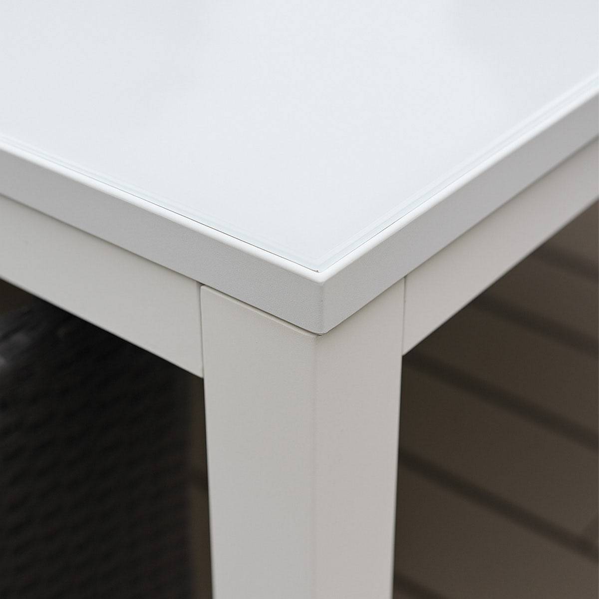 Table de jardin aluminium plateau verre 2,2 m x 1 m x 0,8 m - Image 3