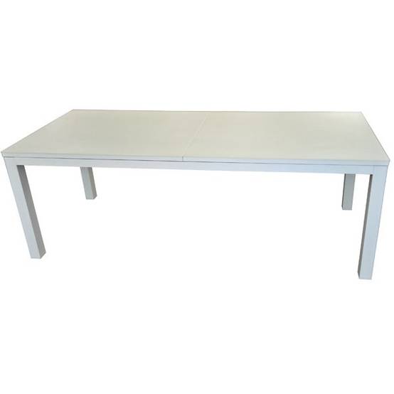 Table de jardin aluminium plateau verre 2,2 m x 1 m x 0,8 m - Image 2