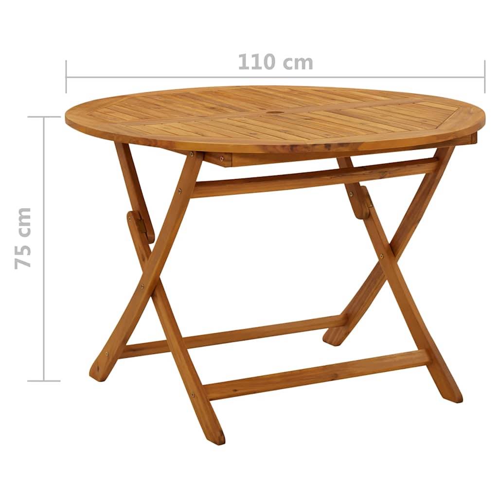 PANGIVO - Table pliable de jardin bois d'acacia massif 110 x 75 cm - PANGIVO - Image 10