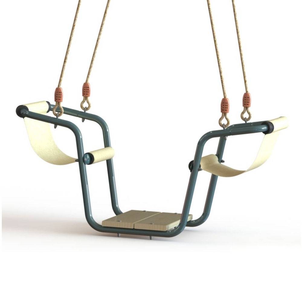 Trigano Jardin - Balançoire toboggan, face à face et nacelle - Techwood MARCY - Trigano - Image 3