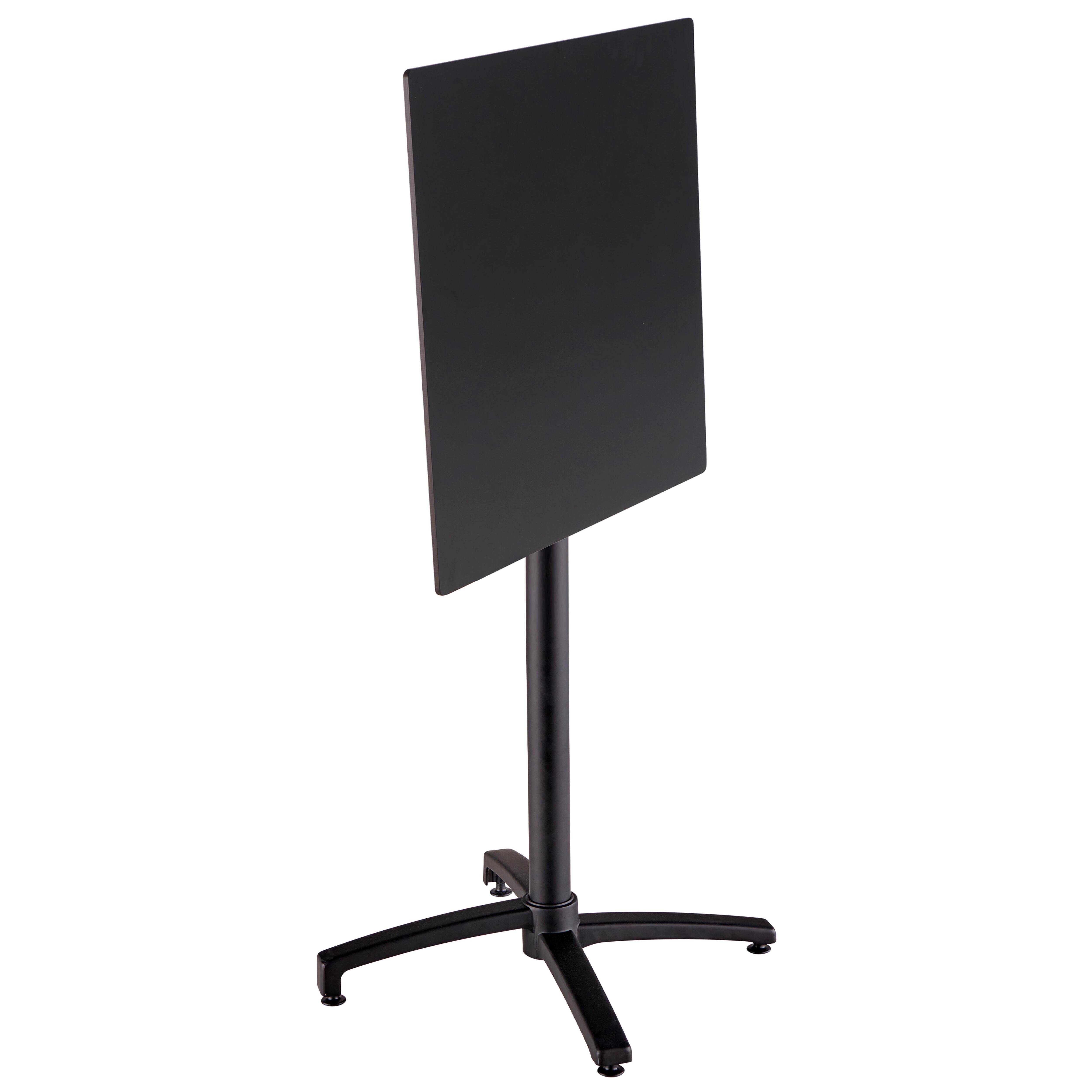 Oviala - Table haute de terrasse 60x60 cm inclinable stratifié noir Opéra - Oviala - Imagen 2