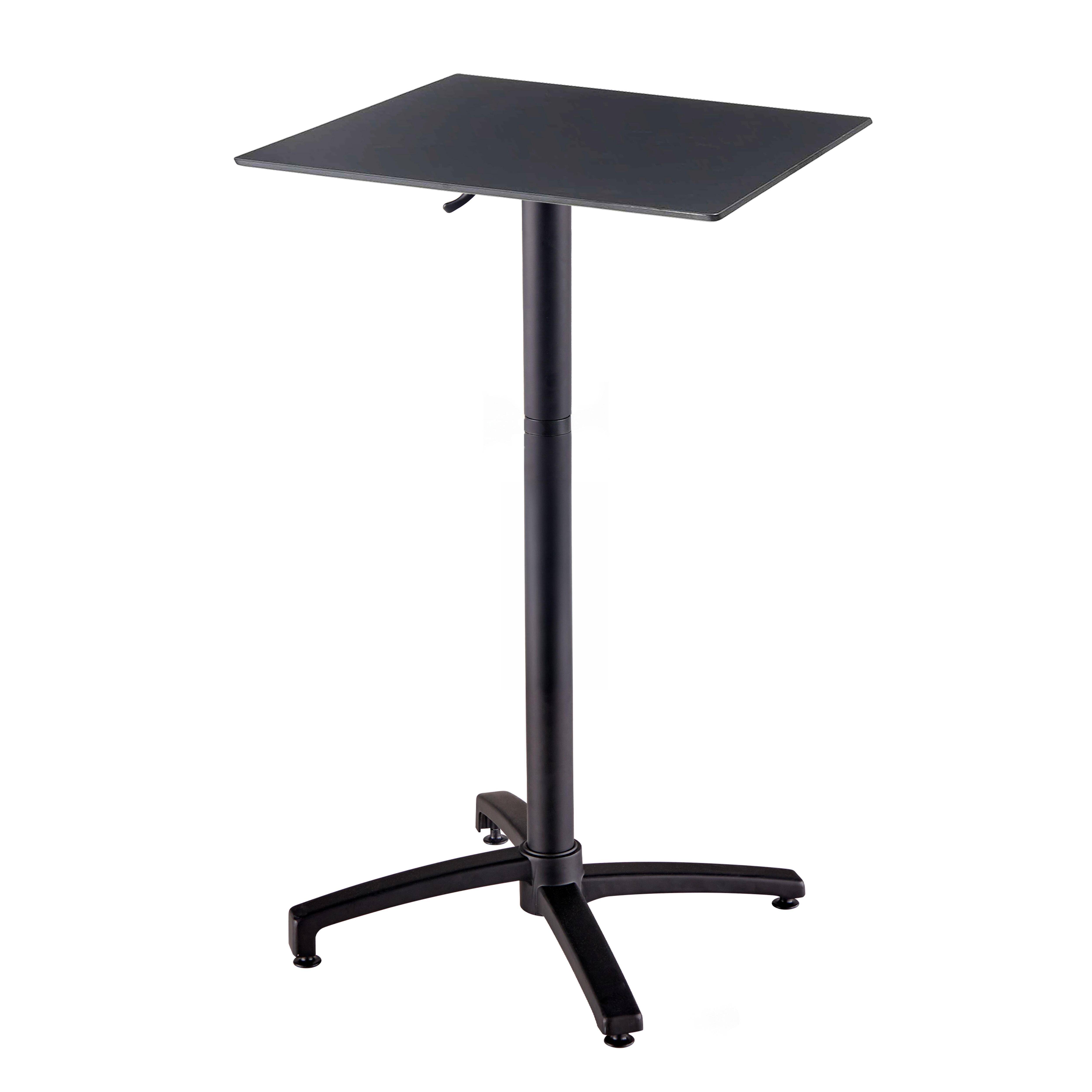 Oviala - Table haute de terrasse 60x60 cm inclinable stratifié noir Opéra - Oviala - Imagen 1