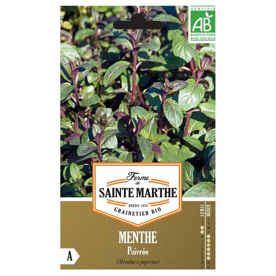 Menthe poivrée Bio - Ferme de Sainte Marthe le sachet de 1500 graines environ (0,1g)