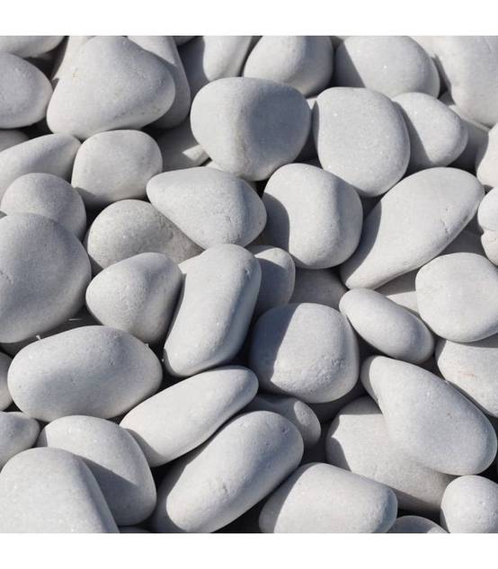 Galet marbre blanc pur Big Bag 500 Kg calibre 24-40 mm Racine F-PAI047-24-40/BB500 - Imagen 4
