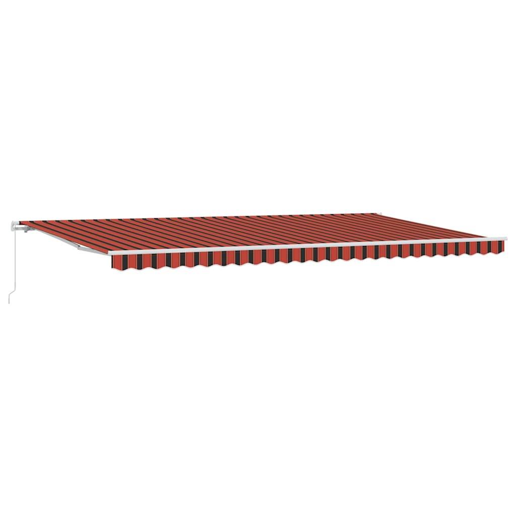PANGIVO - Auvent rétractable aluminium et polyester orange et marron 600 x 300 cm - PANGIVO - Image 2