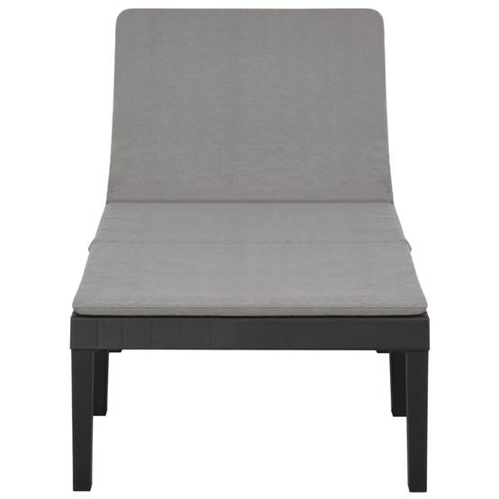 Bain De Soleil Transat Chaise longue - avec coussin Plastique Anthracite MP235 - Image 4